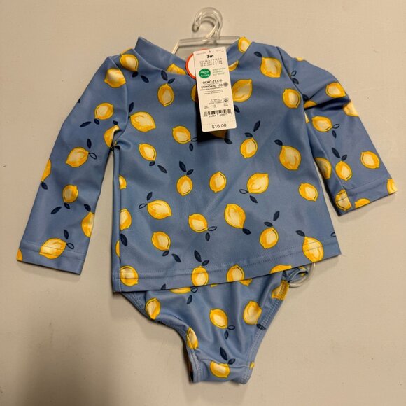 Carter's Just One You Baby Girls' 2pc Lemon Rash Guard Set -  3M - Picture 6 of 8
